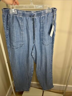Splendid Elastic-Waist Light Blue Denim Jeans